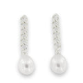 Orecchini Pendenti a Catena con Perla in Argento 925 | CM Silver Jewels