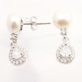 Orecchini a Lobo con Perla in Argento 925 | CM Silver Jewels