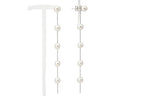 Dangling Thread Earrings with Freshwater Pearls – 11 cm | CM Silver Jewels