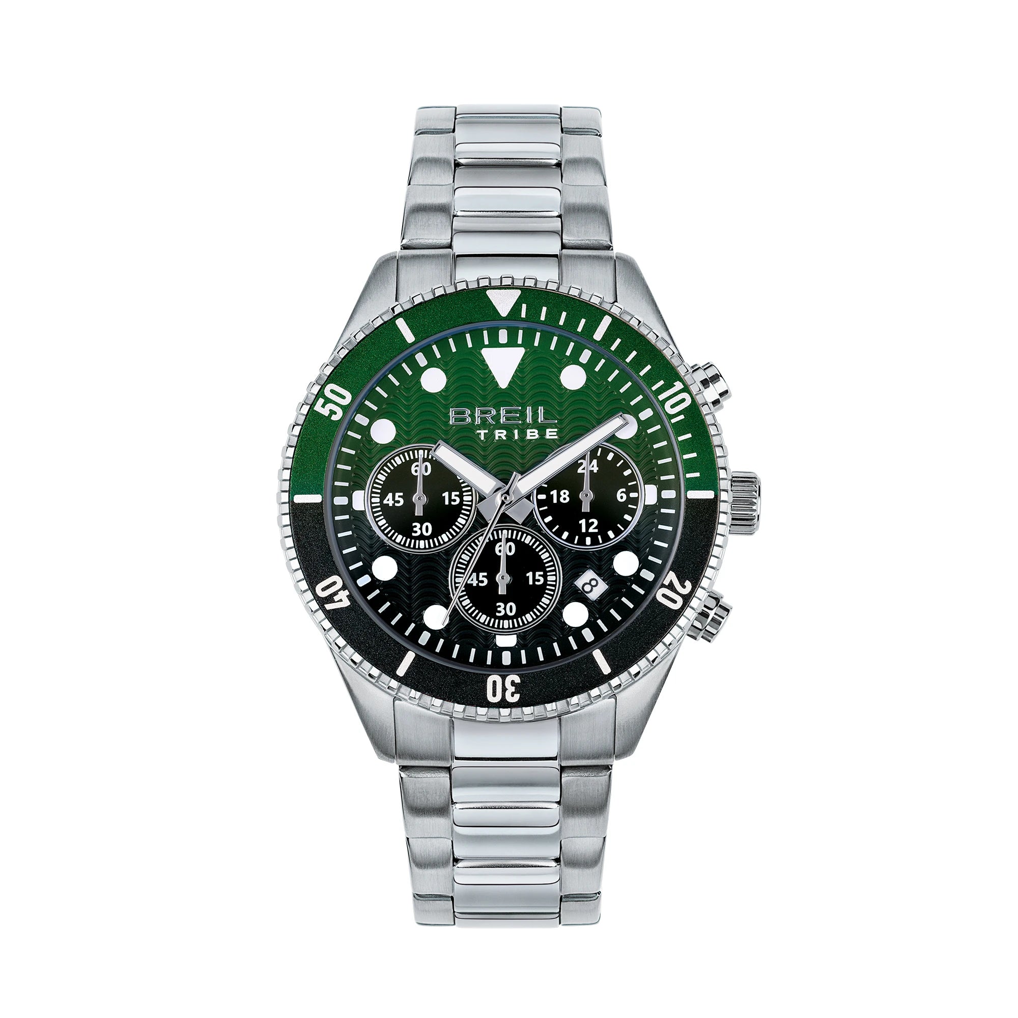 Orologio Breil Overhand EW0763 – Cronografo, Quadrante Nero/Verde, Acciaio, 100m | CM Silver Jewels