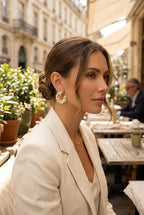 Orecchini in Argento 925 Placcato Oro con Pietre Trasparenti | CM Silver Jewels