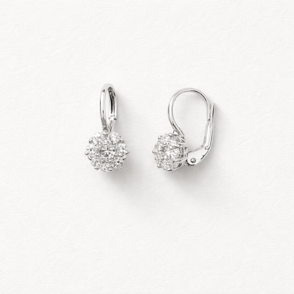 Orecchini in Oro 18kt con Chiusura a Monachella 17mm | CM Silver Jewels