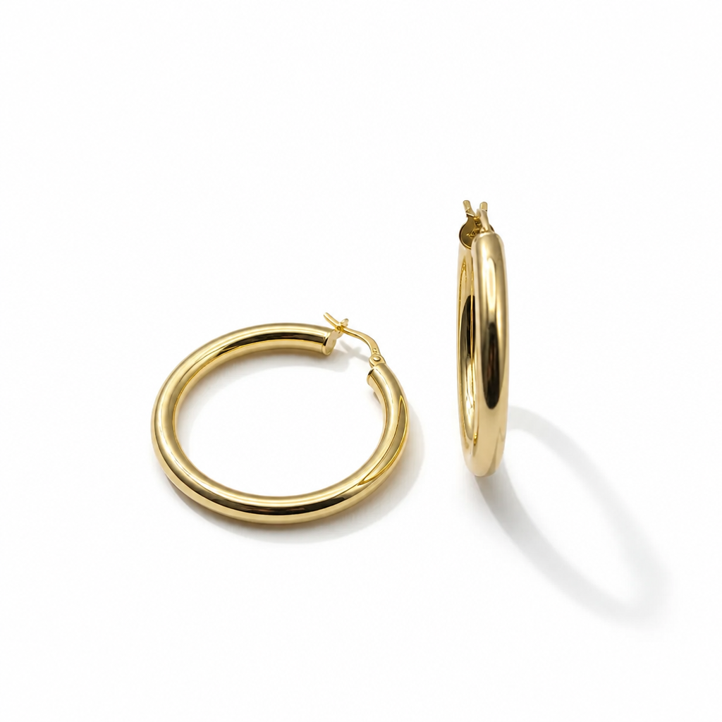 Orecchini in Argento 925 Placcato Oro 24kt – 37 mm | CM Silver Jewels