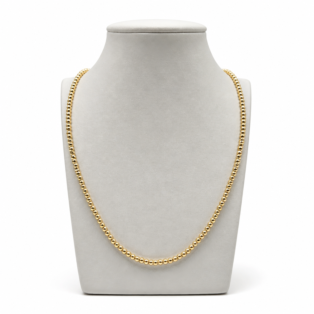 Collana Girocollo a Sfera in Oro 18 Carati – 42 cm (+3 prolunga) | CM Silver Jewels