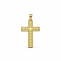 Croce in Argento 925 Placcata Oro – 45x22mm Unisex | CM Silver Jewels