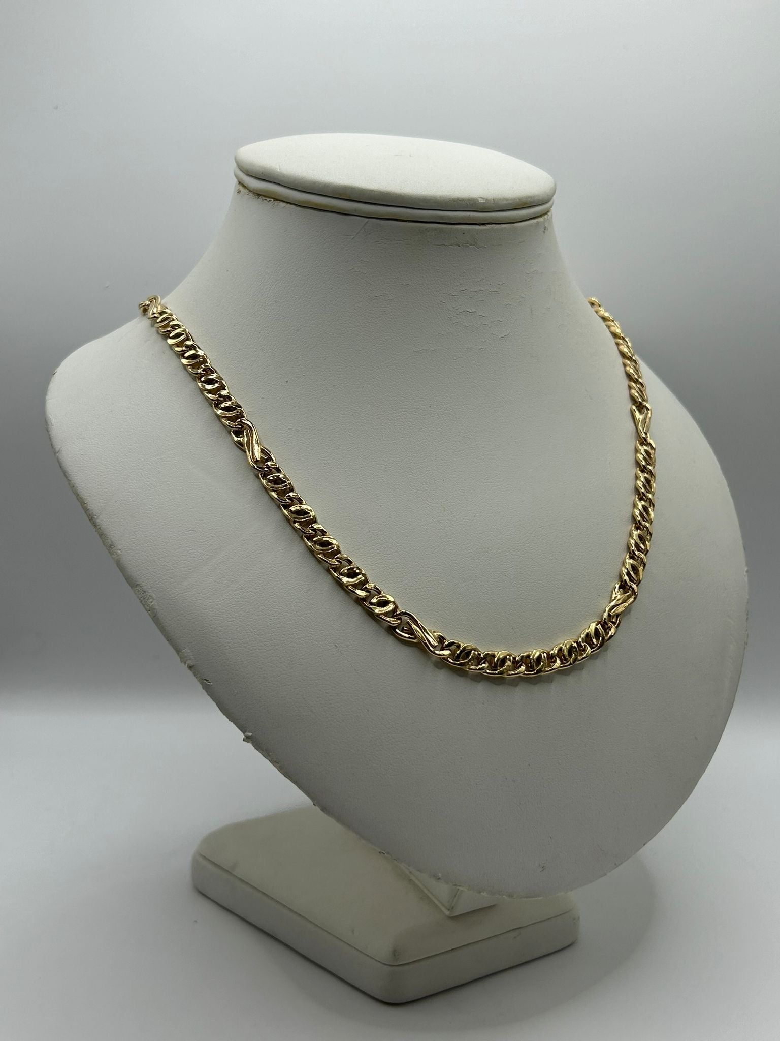 Collana in Argento 925 Placcata Oro – Maglia Intrecciata Brillante - Gioielleria CM SILVER & JEWELS