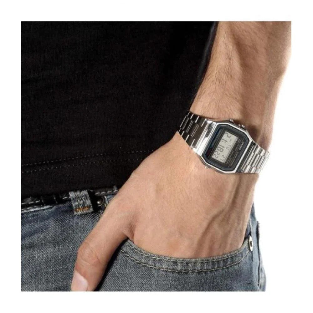 Orologio Casio A158WA-1DF Vintage Digitale Acciaio – Iconico Retrò Unisex