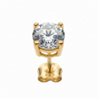 Boucles d'oreilles Puces d'Oreilles en Argent 925 Plaqué Or avec Zircon | CM Silver Jewels