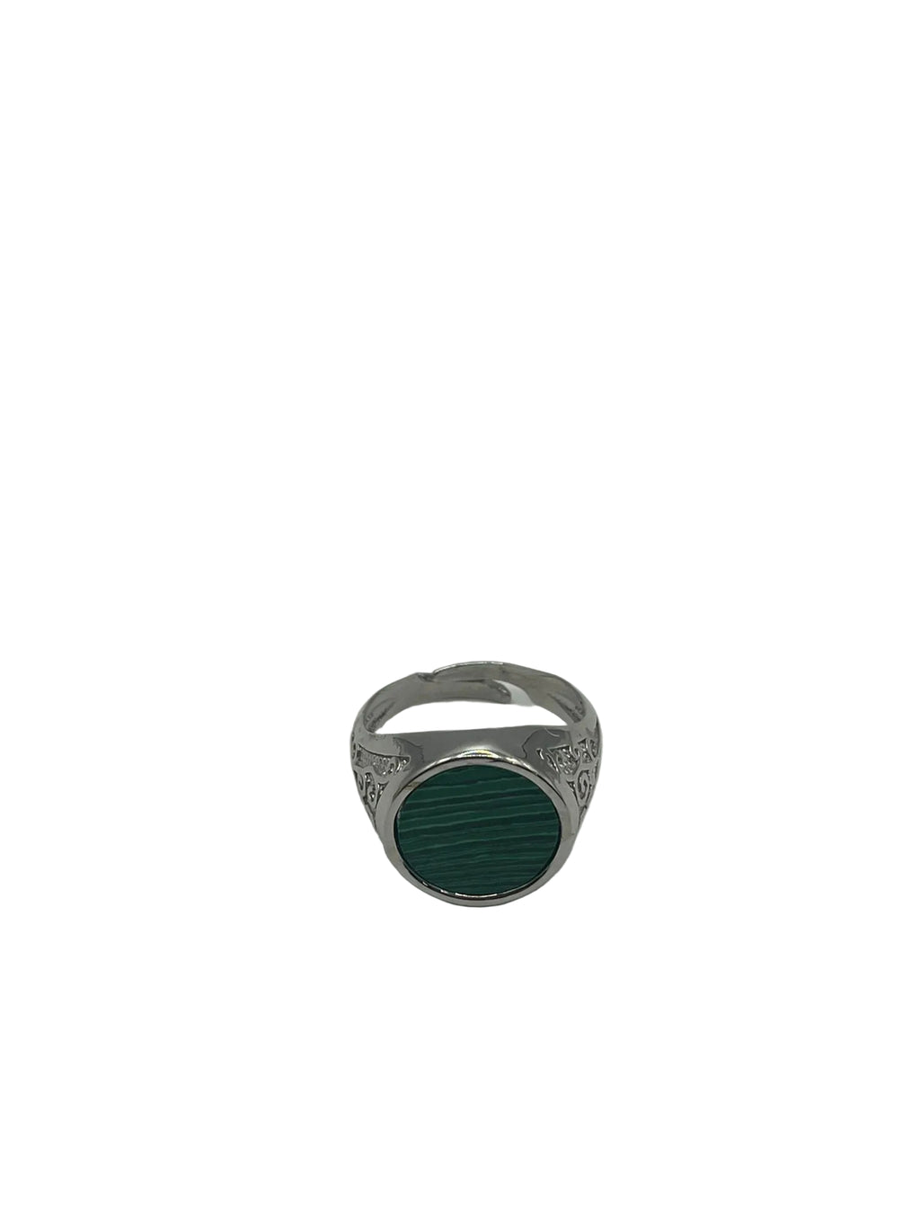 Anello Uomo in Argento 925 con Pietra Verde – Design Artigianale Italiano - Gioielleria CM SILVER & JEWELS