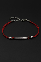 Bracelet en Argent 925 avec Cordon et Barre Zircons – 4 Couleurs | CM Silver Jewels