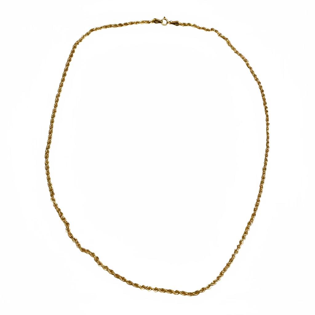 Collier maille corde / torsadée en Or 18K – 45 cm | CM Silver Jewels
