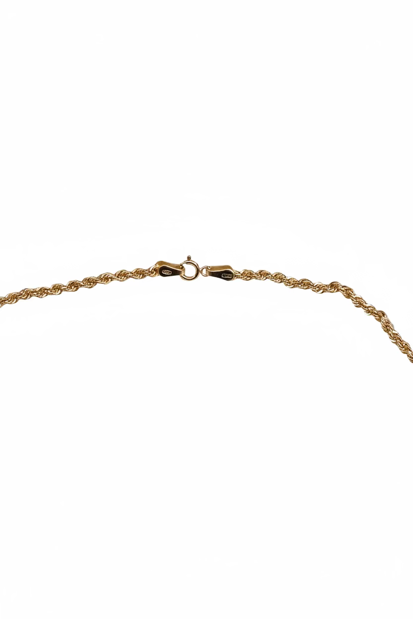 Collier maille corde / torsadée en Or 18K – 45 cm | CM Silver Jewels