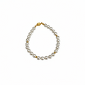 Bracciale con Perle e Dettagli Dorati in Argento 925 – 18 cm | CM Silver Jewels