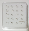Piercing naso pallina in argento 1 cm lunghezza