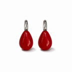 Orecchini a Goccia in Corallo Rosso con Monachella in Argento 925 | CM Silver Jewels