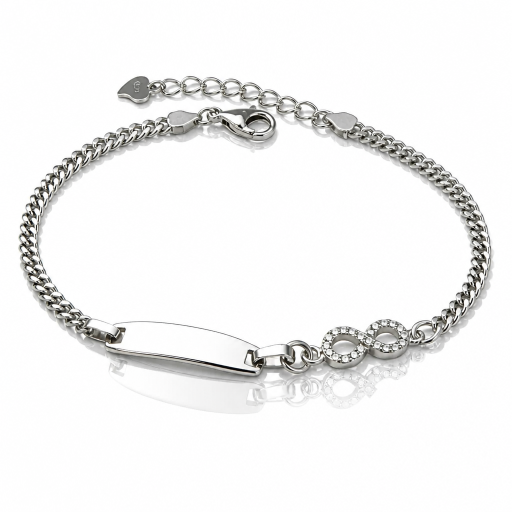 Bracelet en Argent 925 avec Symbole Infini et Zircons – Taille 16–20 cm | CM Silver Jewels