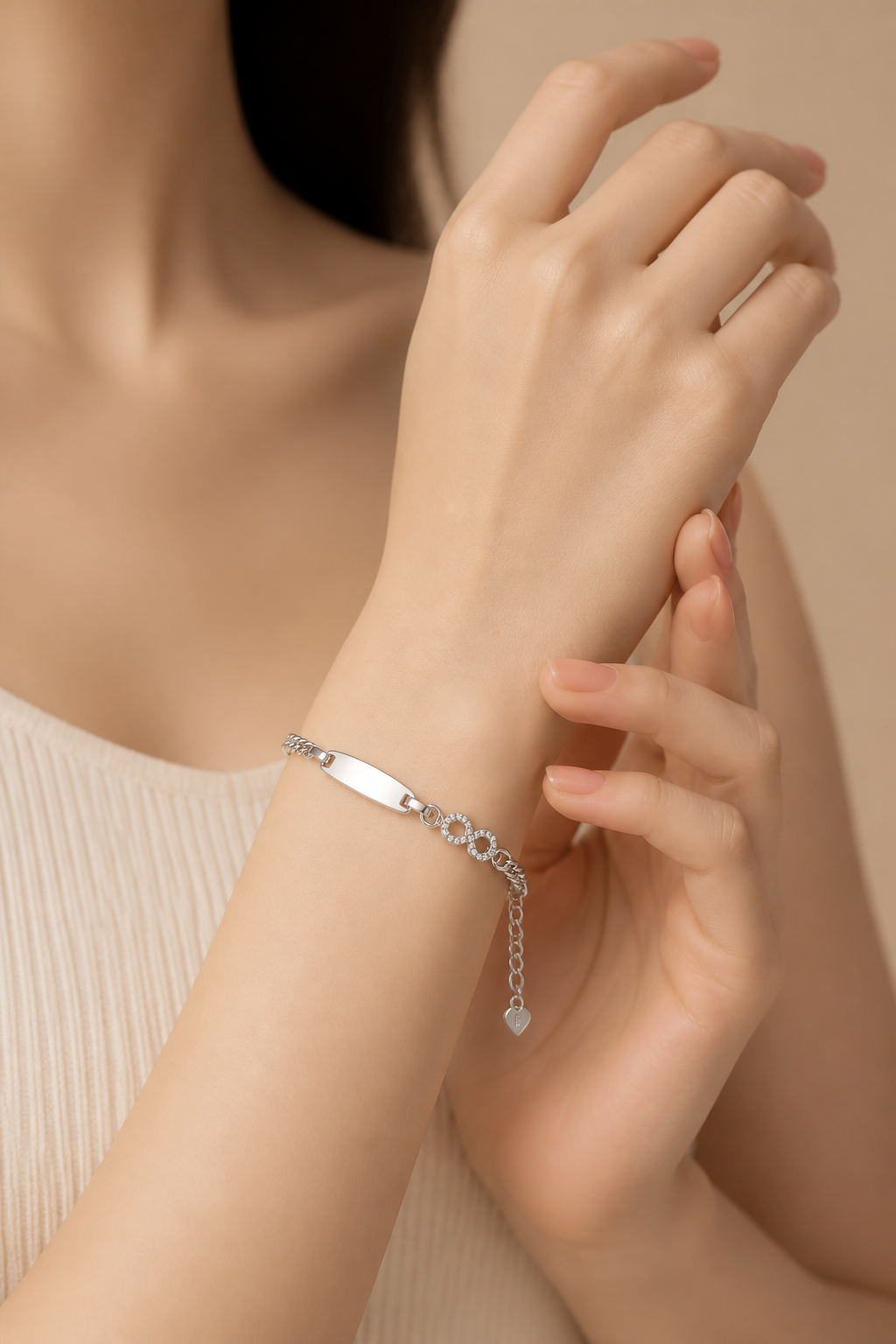 Bracelet en Argent 925 avec Symbole Infini et Zircons – Taille 16–20 cm | CM Silver Jewels