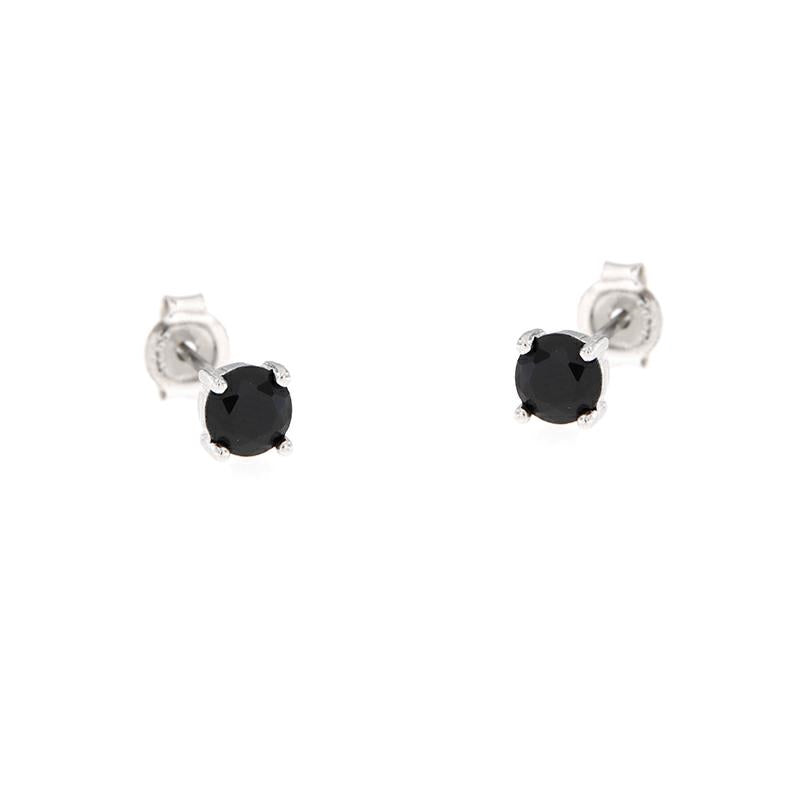 925 Silver Black Stone Light Point Earrings