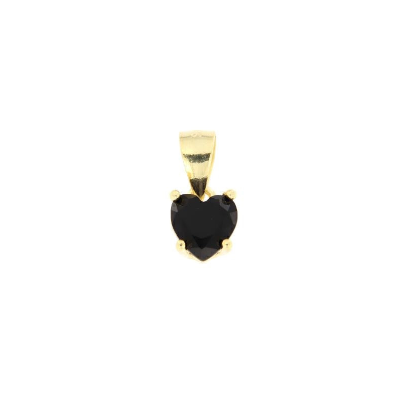 Pendentif Cœur en Argent 925 avec Zircons Colorés – Bleu, Vert, Noir | CM Silver Jewels