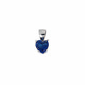 Pendentif Cœur en Argent 925 avec Zircons Colorés – Bleu, Vert, Noir | CM Silver Jewels