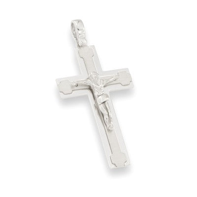 Crocifisso Grande in Argento 925 – Bracci Larghi e Cristo in Rilievo | CM Silver Jewels