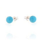 Orecchini in Argento 925 con Pietra Turchese – Misura 0.9 cm / 0.6 cm | CM Silver Jewels