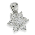 Collana Veneziana con Ciondolo Fiore in Zirconi e Argento 925 – 45 cm | CM Silver Jewels