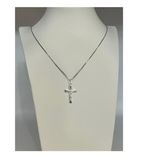 Ciondolo o collana con croce di Gesù in argento 925