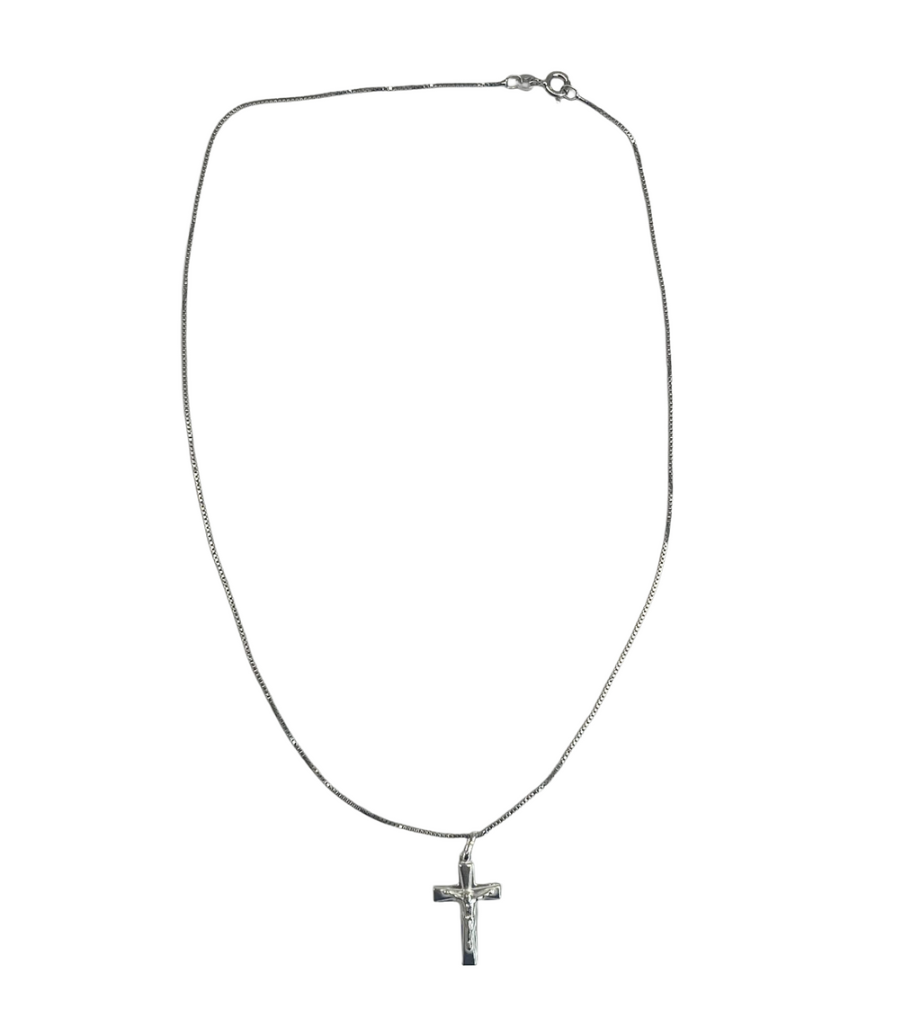 Ciondolo o collana con croce in argento - Devozione e Forza - Nickel Free