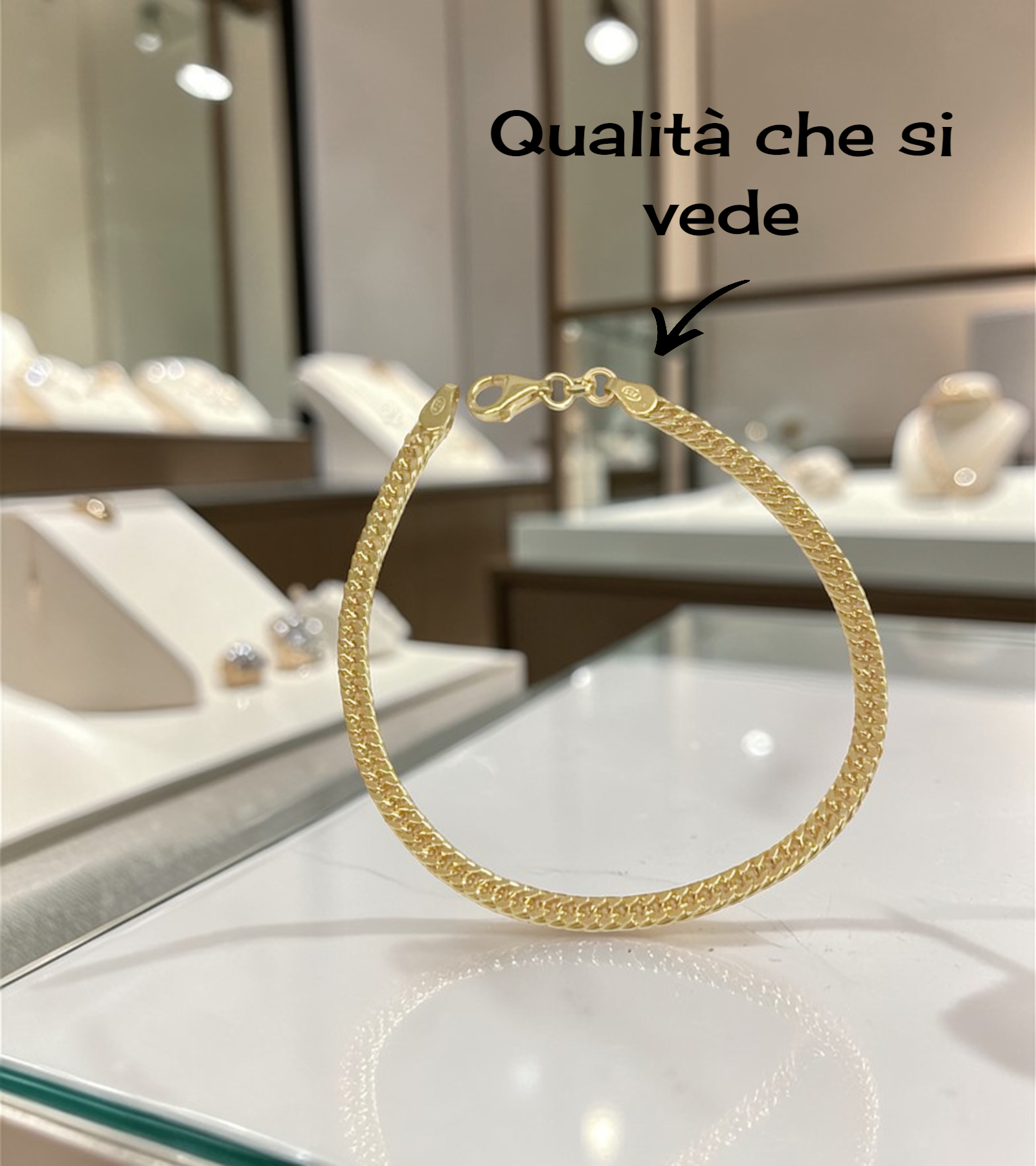 Bracciale dorato in argento 925 artigianale - Stile Essenziale e Raffinatezza Senza Tempo