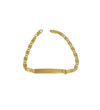 Handmade Bracelet in Gold-Plated 925 Silver with Engraved Tag