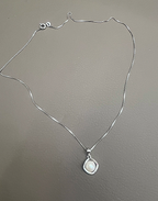 Collana con perla e zirconi in Argento