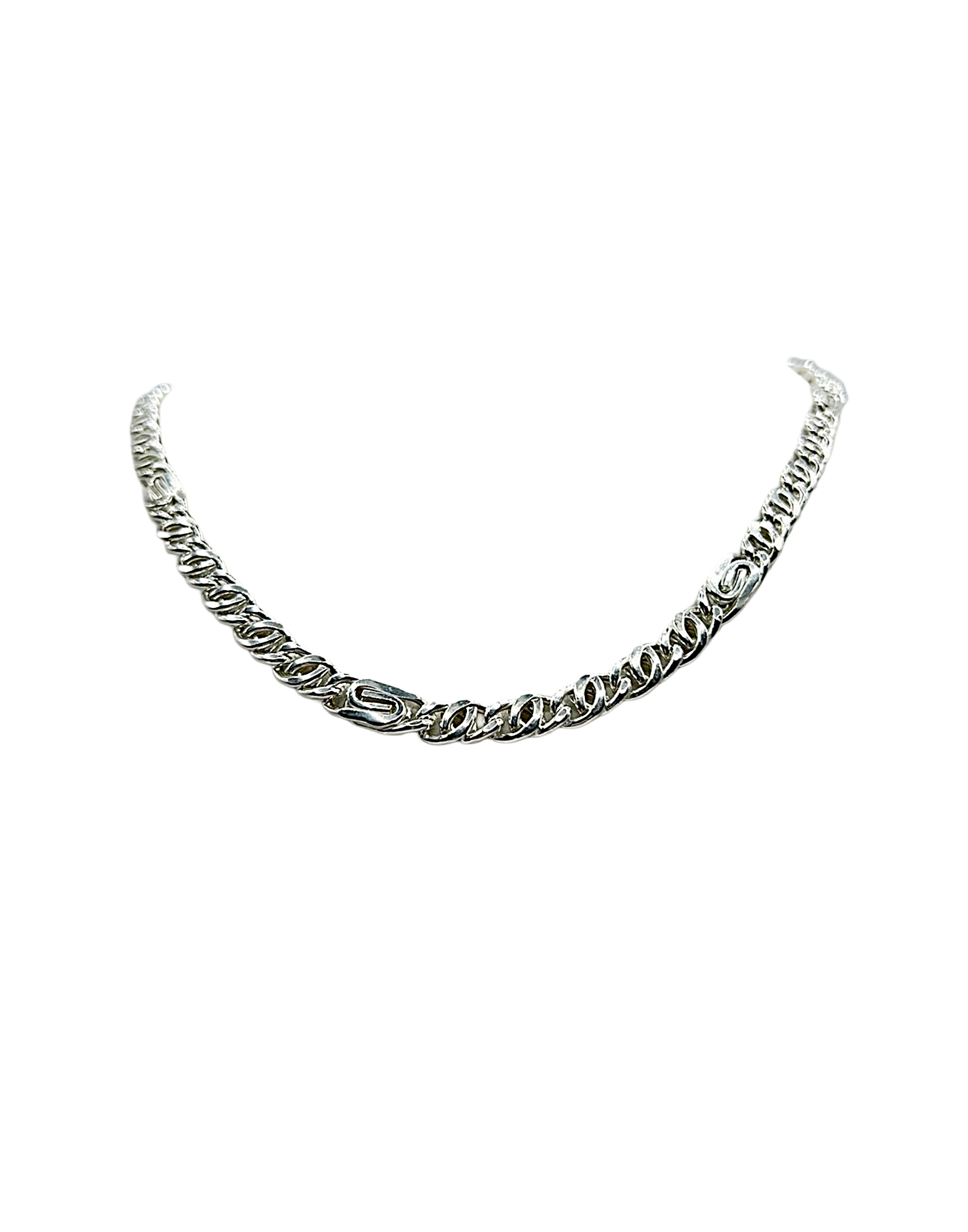 Collana Artigianale maglia Figaro in Argento 925