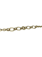 Bracelet pour femme fait main en argent 925 plaqué or – Élégant maillons ovales alternés