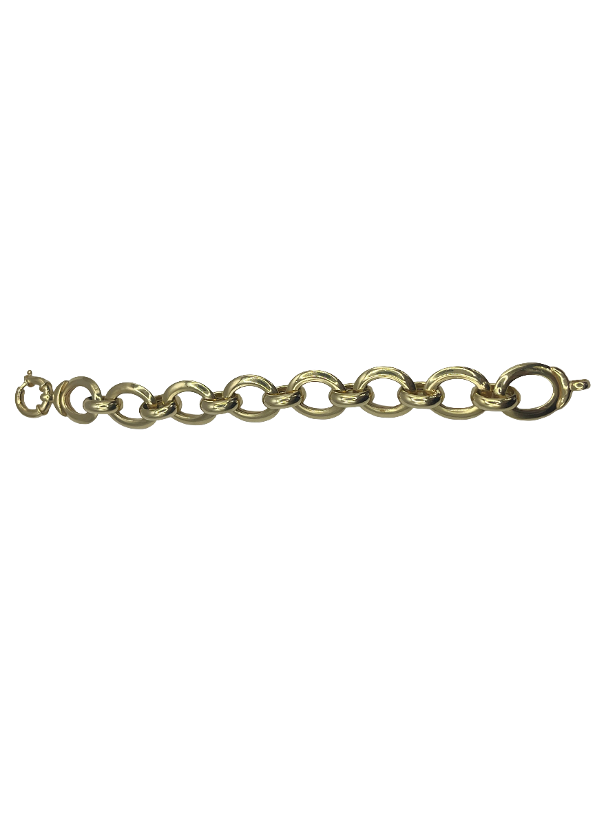 Bracelet pour femme en argent 925 fait main – Gros maillons ronds et design éclatant