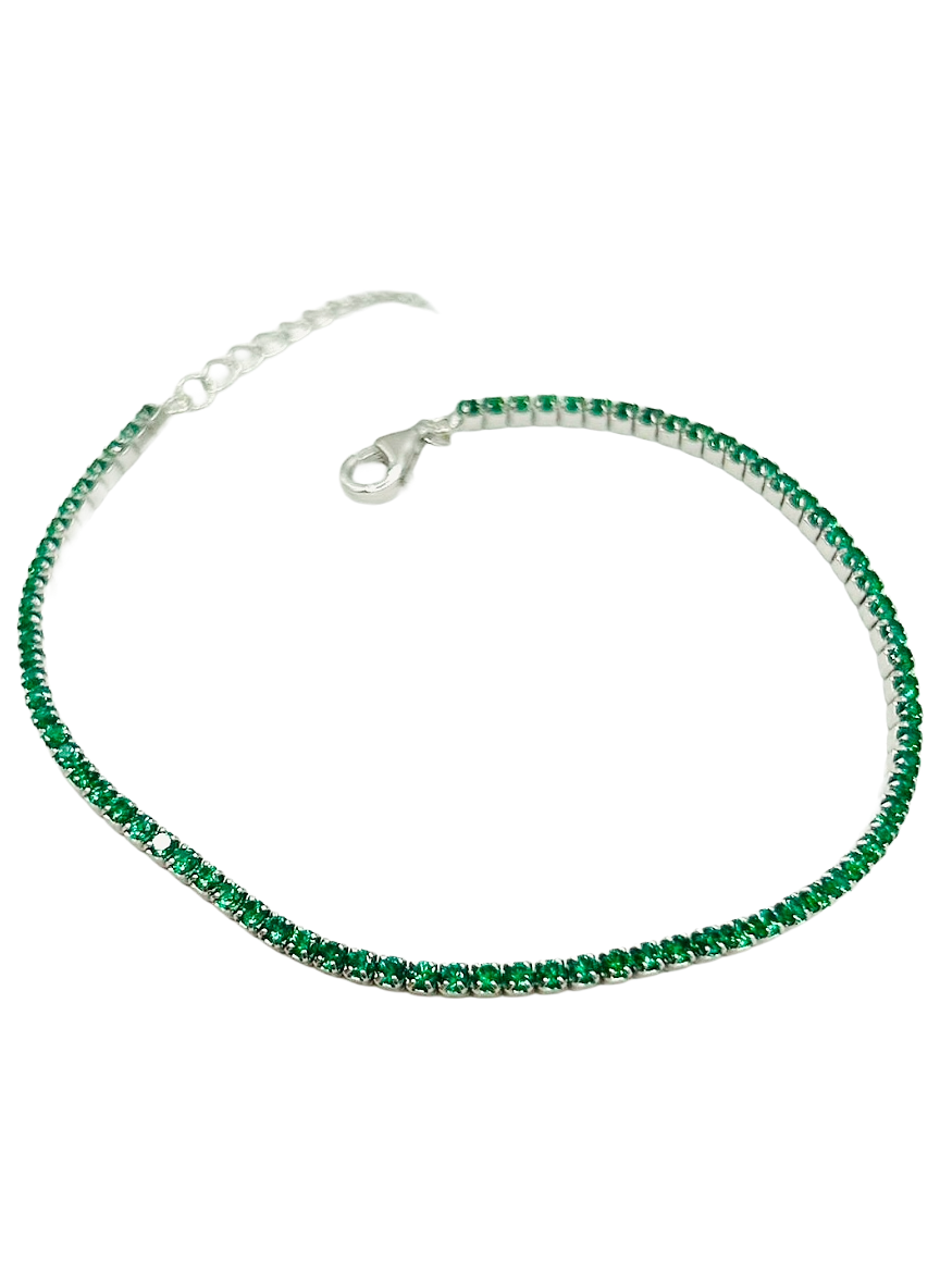 Bracciale Tennis in Argento 925 con Zirconi - Eleganza e Colore per Ogni Polso