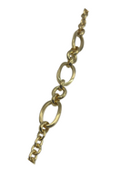 Bracelet Femme en Argent 925 Plaqué Or – Maille Ovale Alternée Polie 20 cm | CM Silver Jewels