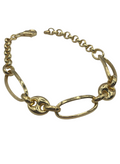 Handmade 925 Silver Women's Bracelet – Alternating Links and Elegant Design