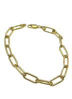 Handmade Women's Bracelet in Gold-Plated 925 Silver – Classic Rectangular Link