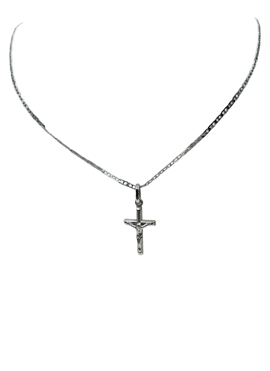 Collana Uomo in Argento 925 con Gesù in Croce 