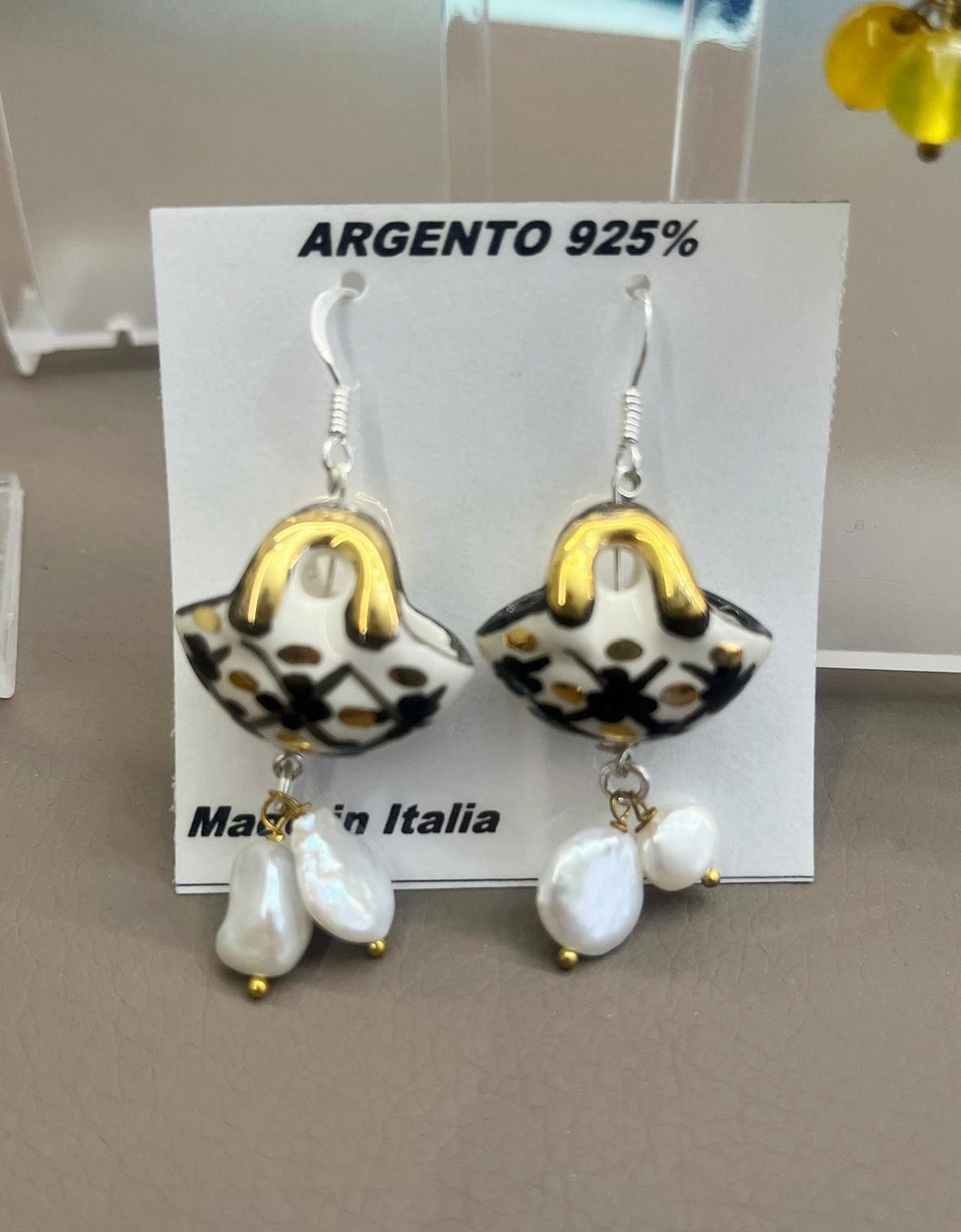 Orecchini Artigianali in Ceramica e Argento 925 – 4 Modelli Disponibili Made in Italy – Gioielli Donna Eleganti e Unici