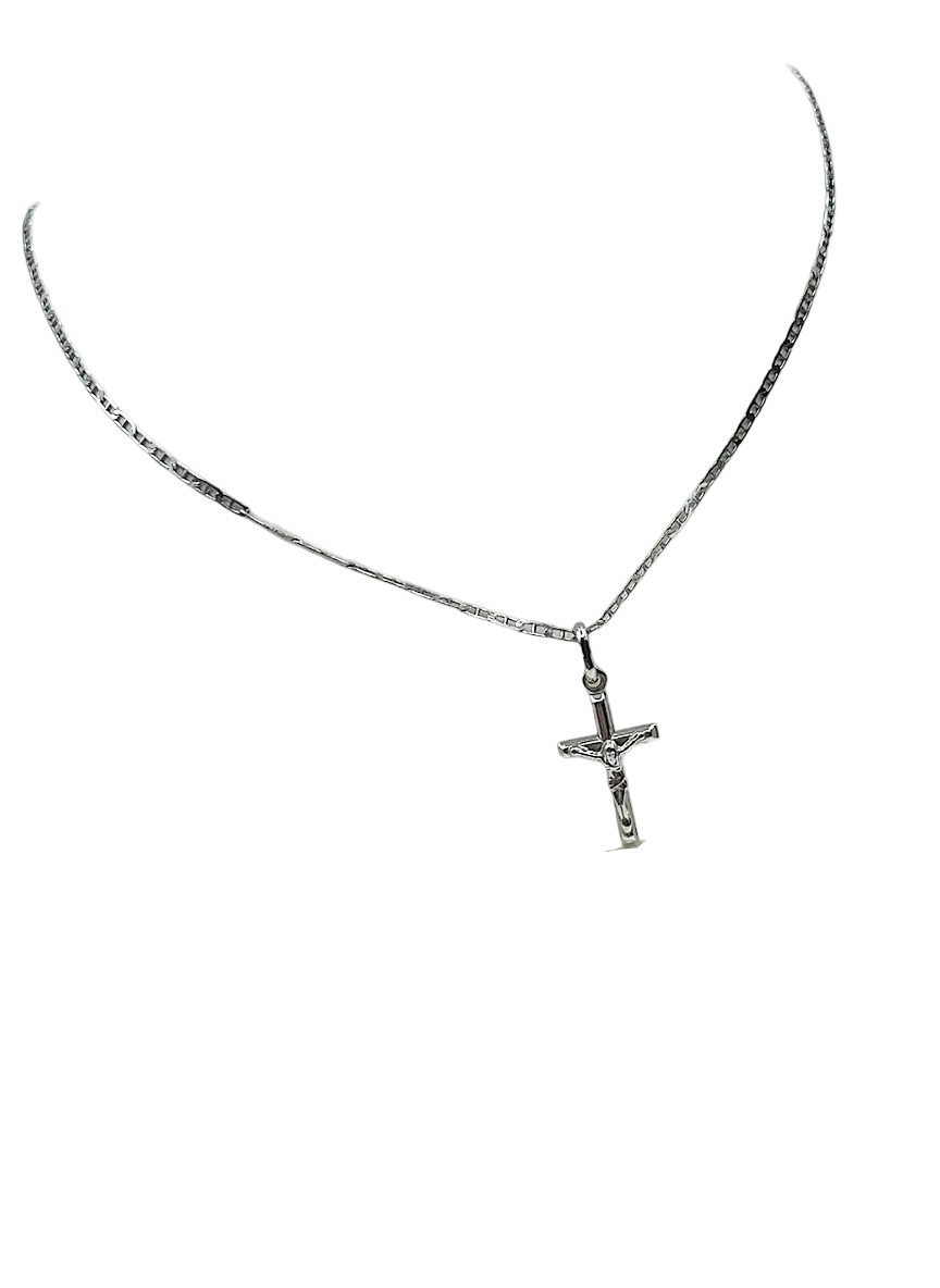 Collana Uomo in Argento 925 con Gesù in Croce 