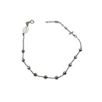 Bracciale Rosario in Argento 925 Placcato Oro Giallo con Croce e Medaglietta – Regolabile 16–21 cm