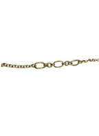 Bracelet Femme en Argent 925 Plaqué Or – Maille Ovale Alternée Polie 20 cm | CM Silver Jewels
