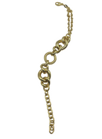Bracciale in Argento 925 Placcato Oro con Maglie Intrecciate – 18,5 cm | CM Silver Jewels