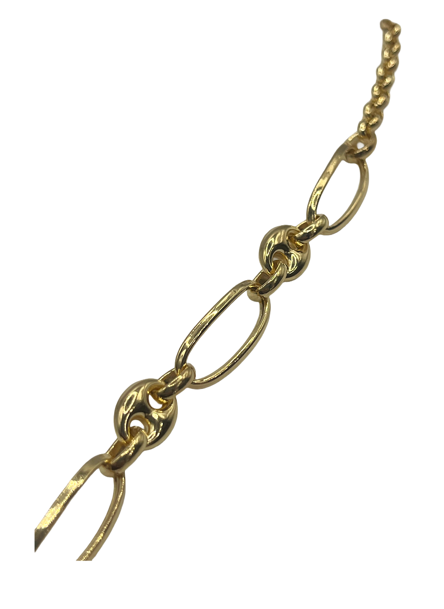 Handmade 925 Silver Women's Bracelet – Alternating Links and Elegant Design