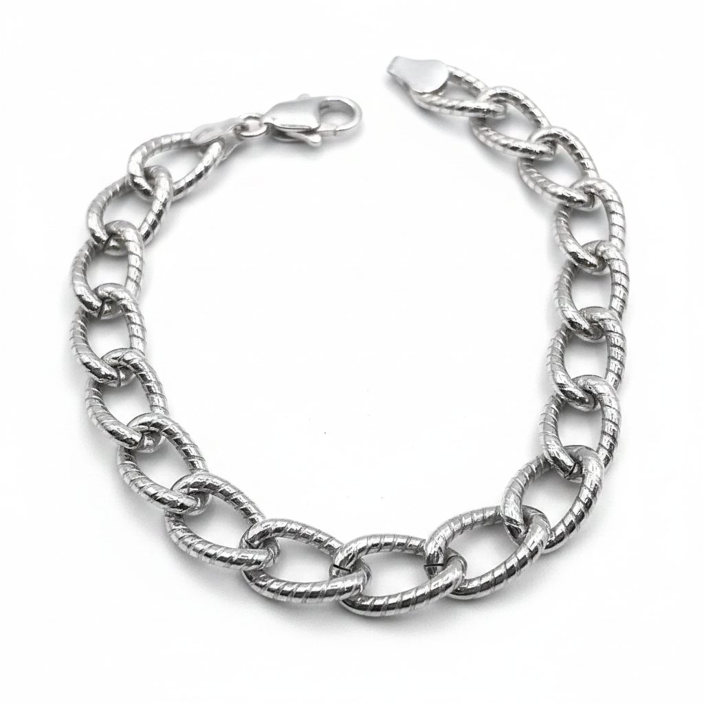 Bracciale Donna in Argento 925 – Maglia Luminosa 20 cm | CM Silver Jewels