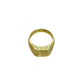 Bague en argent 925 plaqué or avec détails géométriques et zircon