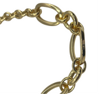 Bracelet Femme en Argent 925 Plaqué Or – Maille Ovale Alternée Polie 20 cm | CM Silver Jewels
