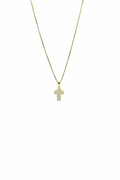 Collana in argento 925 con ciondolo a croce con zirconi colorati